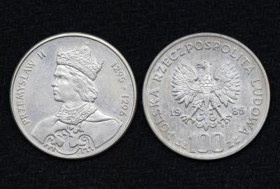 Монета Польша 100 злотых 1985 год Король Пшемыслав II