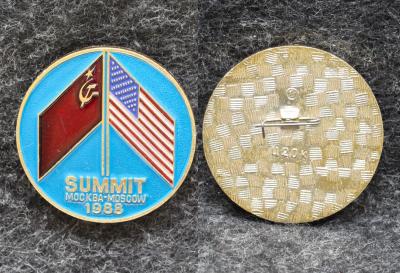 Знак Саммит СССР - США Москва 1988 год