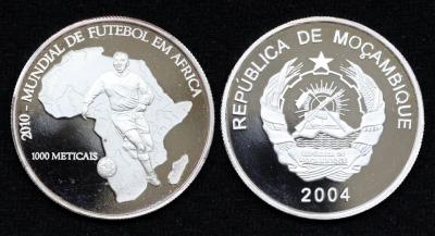 Монета Мозамбик 1000 метикалов 2004 год Чемпионат Мира по футболу в ЮАР 2010