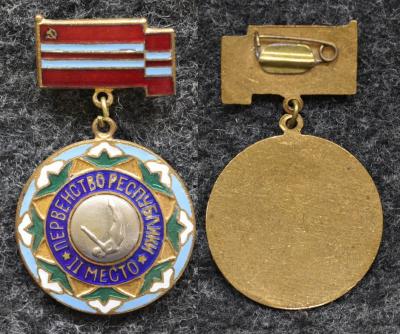 Знак Прыжки в воду Первенство республики ТССР Туркменская ССР II место