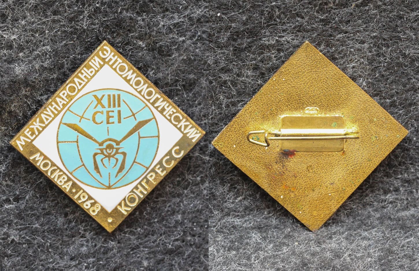 Знак Международный энтомологический конгресс Москва 1968 год от Аукциона Значки и Знаки