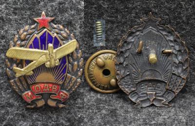 Знак МОДВФ ( Московского отделения Общества друзей воздушного флота ) ОДВФ 30-е годы