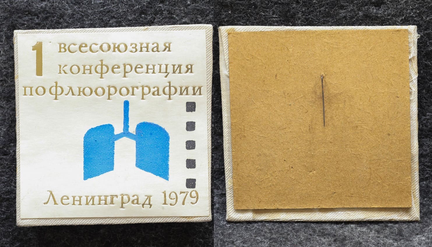 Знак 1-я Всесоюзная конференция по флюорографии Ленинград 1979 год от Аукциона Значки и Знаки