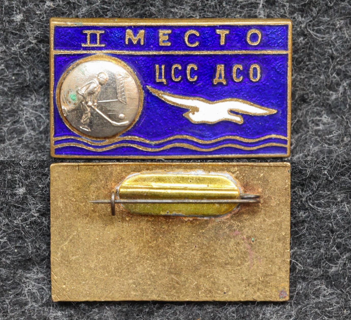 Призовой знак первенства ДСО Буревестник Хоккей с мячом II место от Аукциона Значки и Знаки