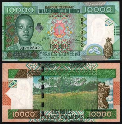Гвинея 10000 франков 2008 года. Из оборота! Гвинея 10000 франков 2008 года. Из оборота!