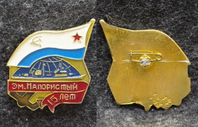Знак ВМФ Эсминец Напористый 15 лет