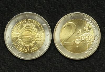 Монета Германия 2 евро 2012 год 10 лет евро наличными UNC!