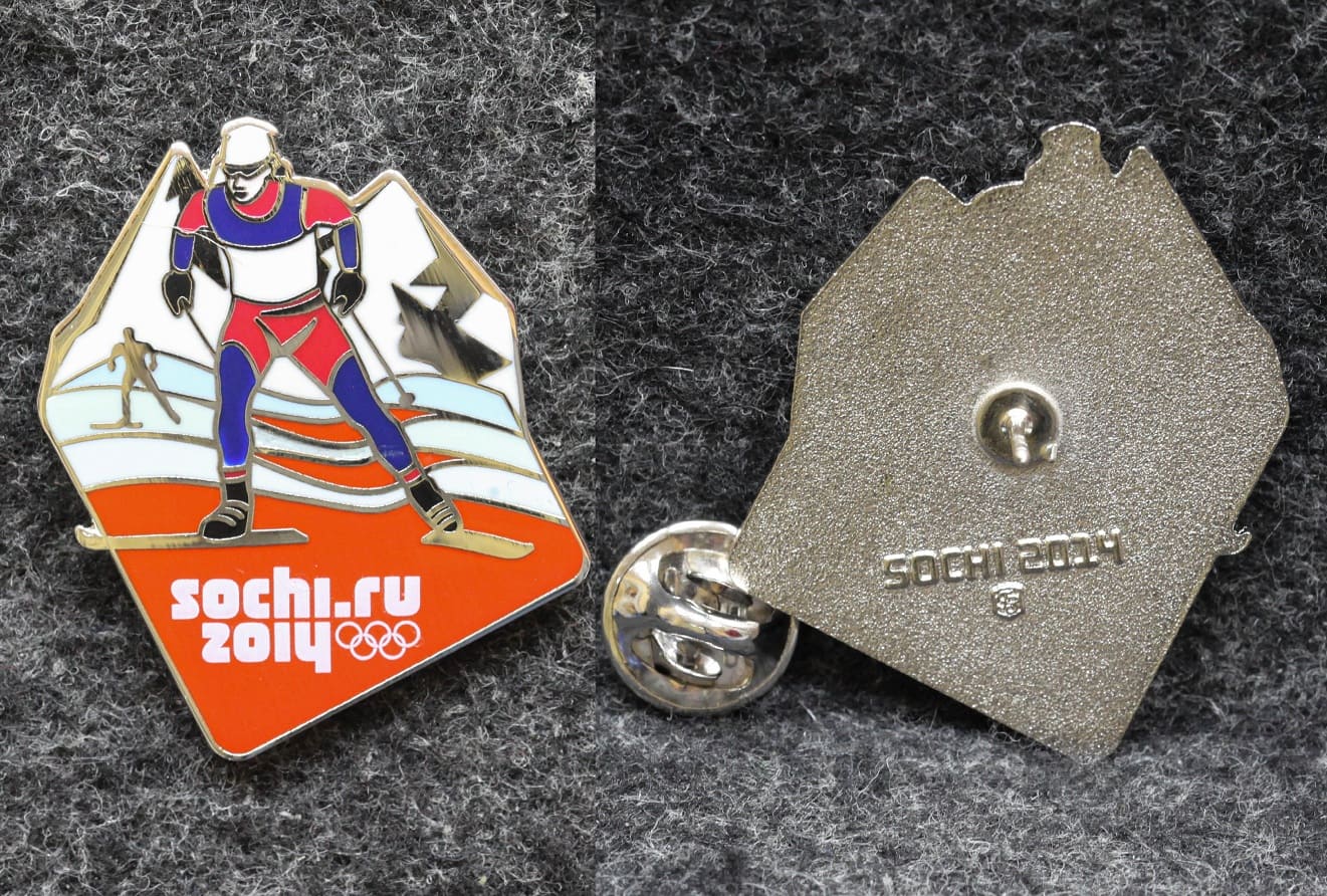 Знак Лыжные гонки Олимпиада Сочи 2014 год Лыжный спорт 