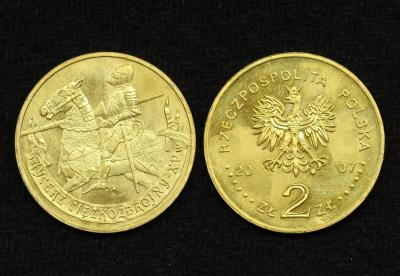 Монета Польша 2 злотых 2007 год История польской кавалерии - Рыцарь 15 века