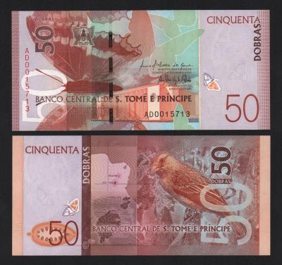 Банкнота Сан-Томе и Принсипи 50 добра 2016 год UNC!