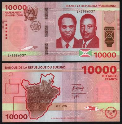 Банкнота Бурунди 10000 франков 2022 год UNC! Банкнота Бурунди 10000 франков 2022 год UNC!