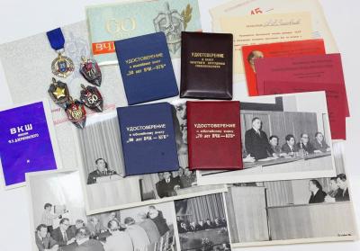Комплект знаков ВЧК-КГБ на одного на доках с фотоархивом! На разведчика!