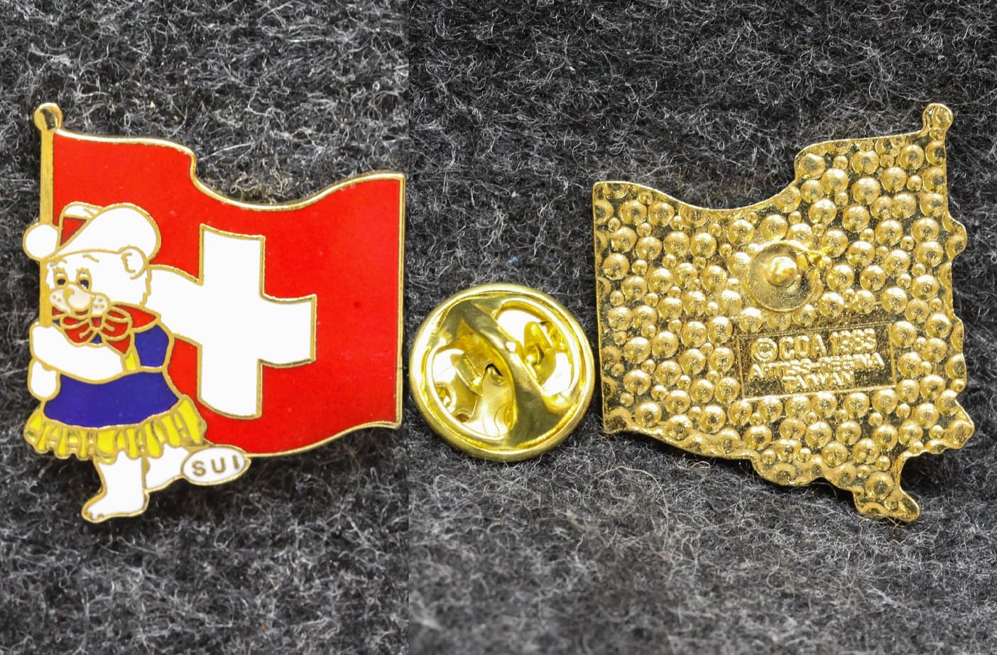 Знак Олимпиада Калгари 1988 год Канада Флаг Сборная Швейцарии от Аукциона Значки и Знаки