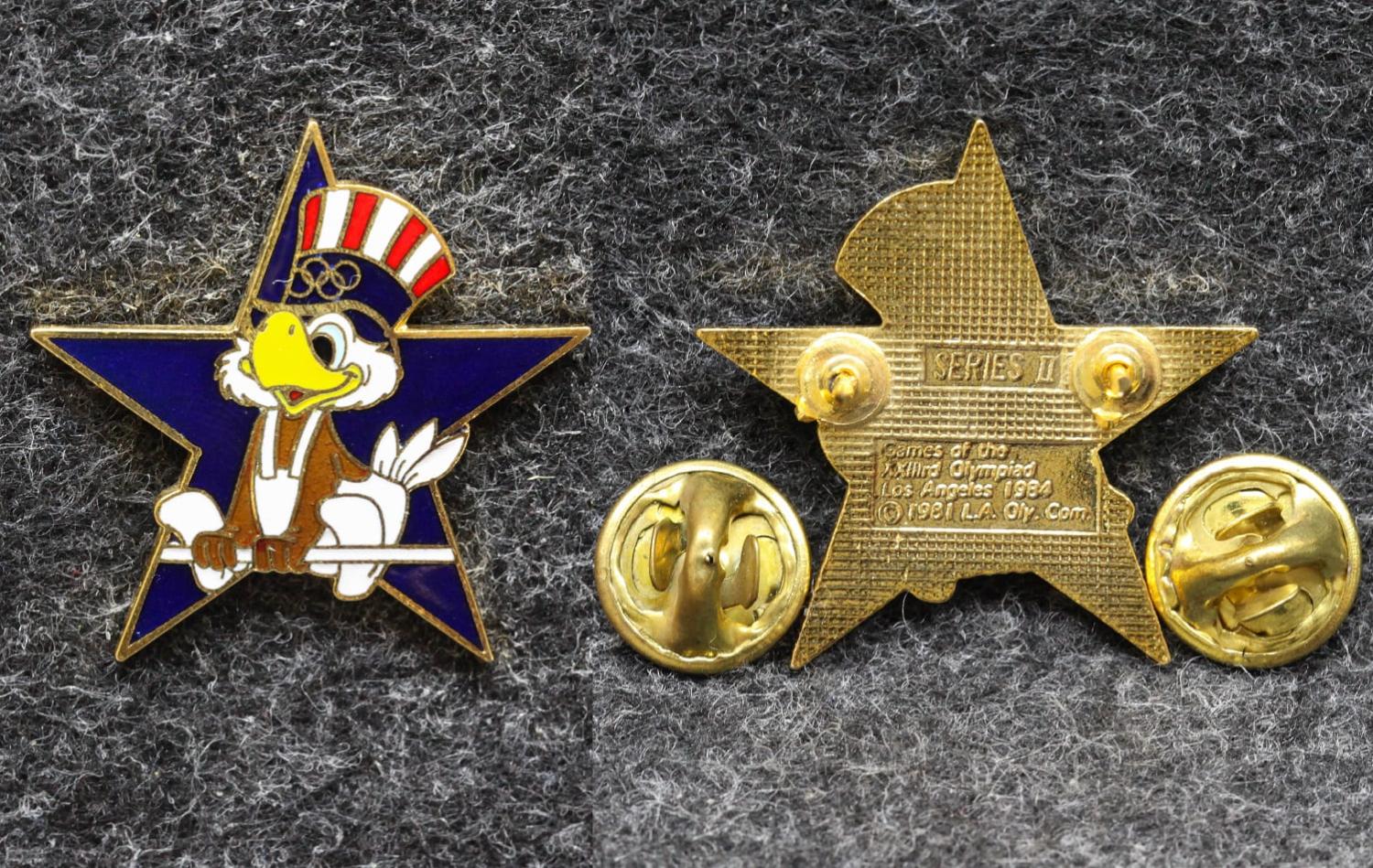 Знак Олимпиада 1984 год Лос-Анджелес США Гимнастика от Аукциона Значки и Знаки