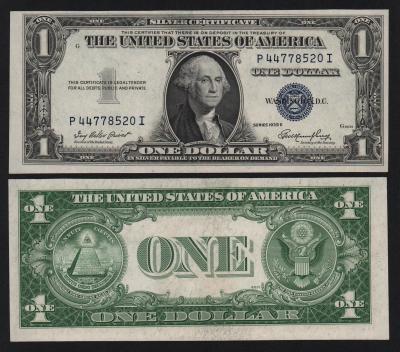 Банкнота США 1 доллар 1935 год Литеры PI подпись Джордж Мэгоффин Хамфри UNC!