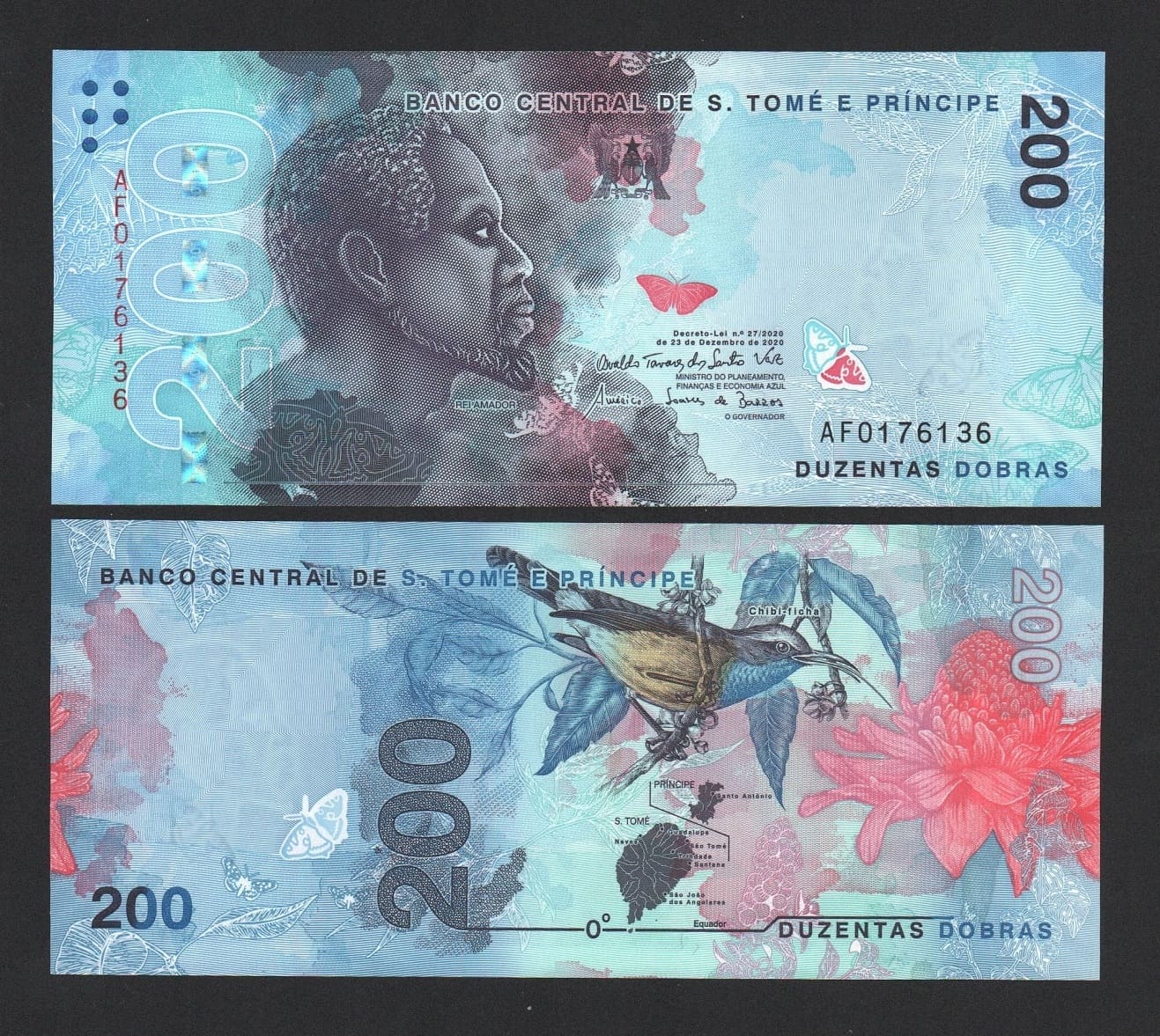 Банкнота Сан-Томе и Принсипе 200 добрас 2020 год UNC!