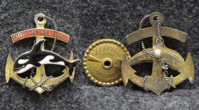 Знак ВМС Польша Гидрографический разведывательный корабль ХЕВЕЛЕУШ Знак члена экипажа Знак ВМС Польша Гидрографический разведывательный корабль ХЕВЕЛЕУШ Знак члена экипажа