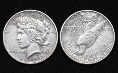 Монета США 1 доллар 1934 год (№76)