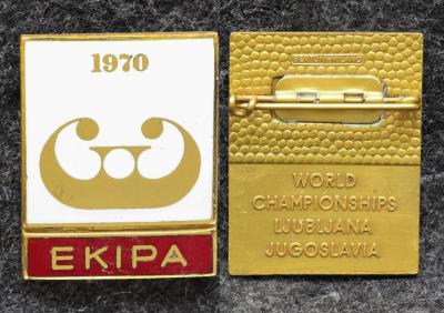 Официальный знак чемпионата мира по фигурному катанию Югославия 1970 год