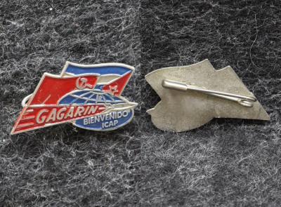 Знак Гагарин СССР-КУБА GAGARIN Bienvenido ICAP