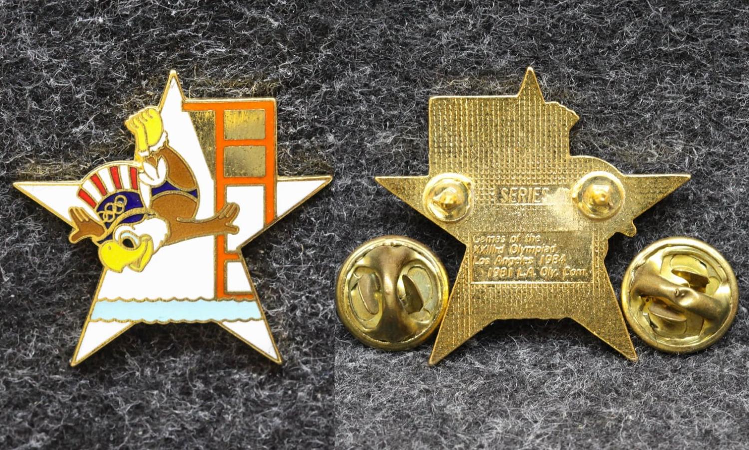 Знак Олимпиада 1984 год Лос-Анджелес США Прыжки в воду от Аукциона Значки и Знаки