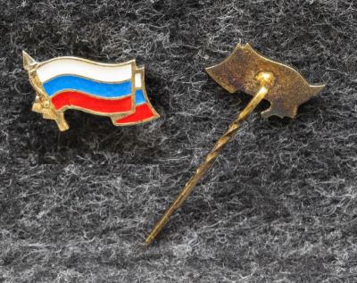 Знак Флаг России Серебро!
