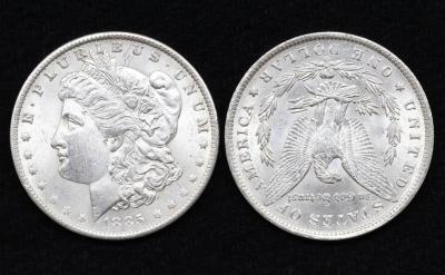 Монета США 1 доллар 1885 год