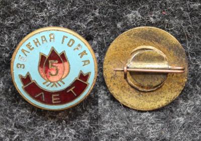Знак Пионерлагерь Зеленая горка 5 лет