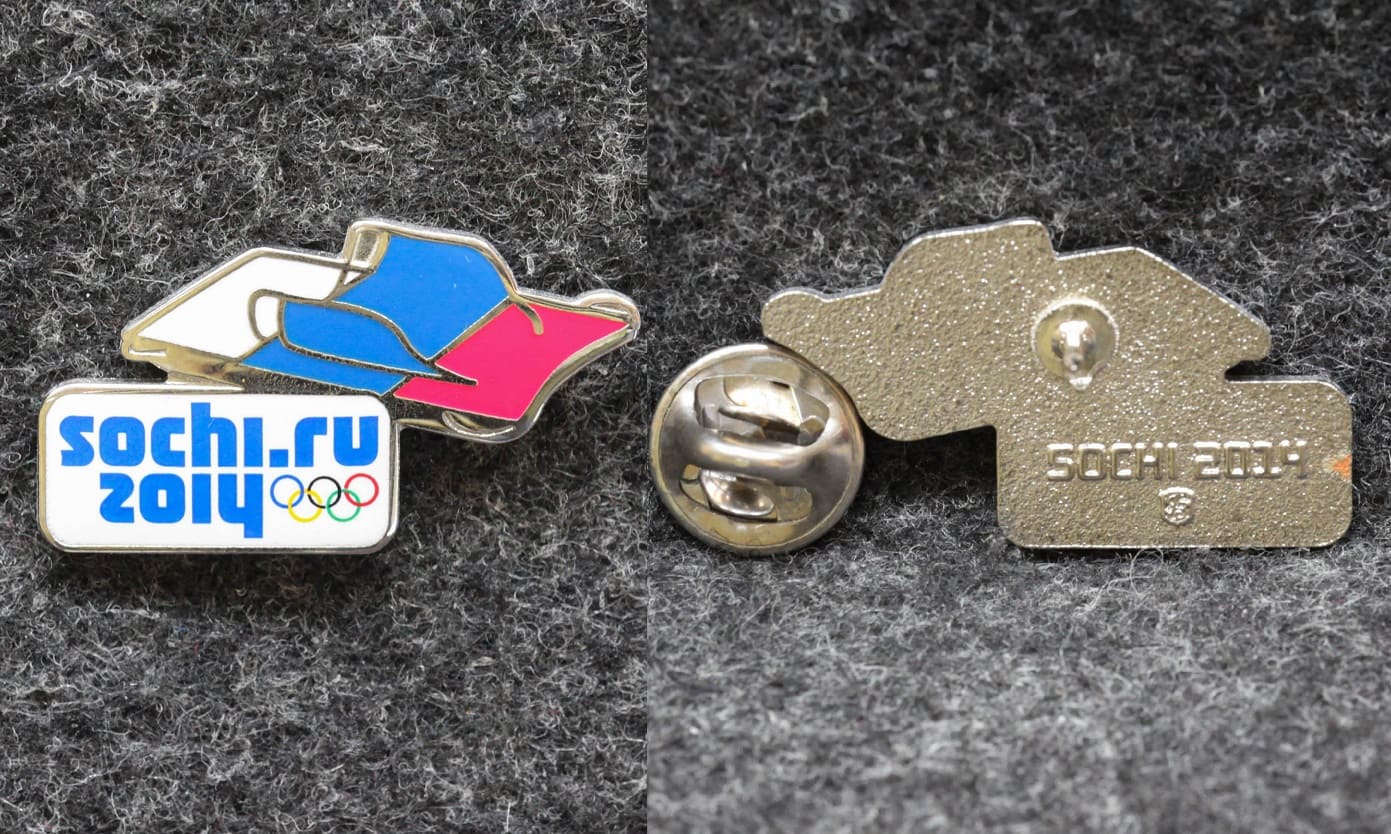 Знак Скелетон Олимпиада Сочи 2014 год 
