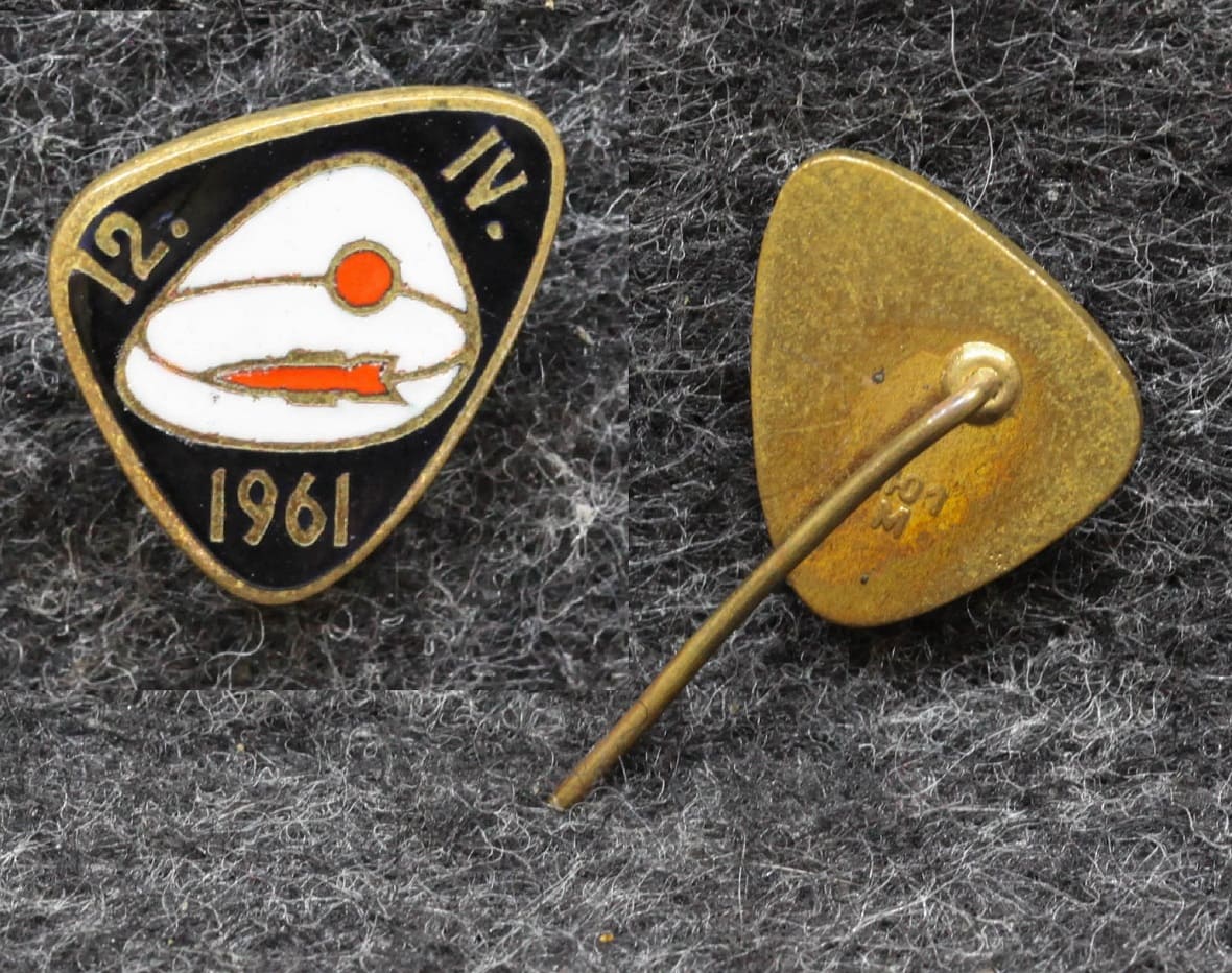 Знак Гагарин первый космонавт Восток 1961 год от Аукциона Значки и Знаки