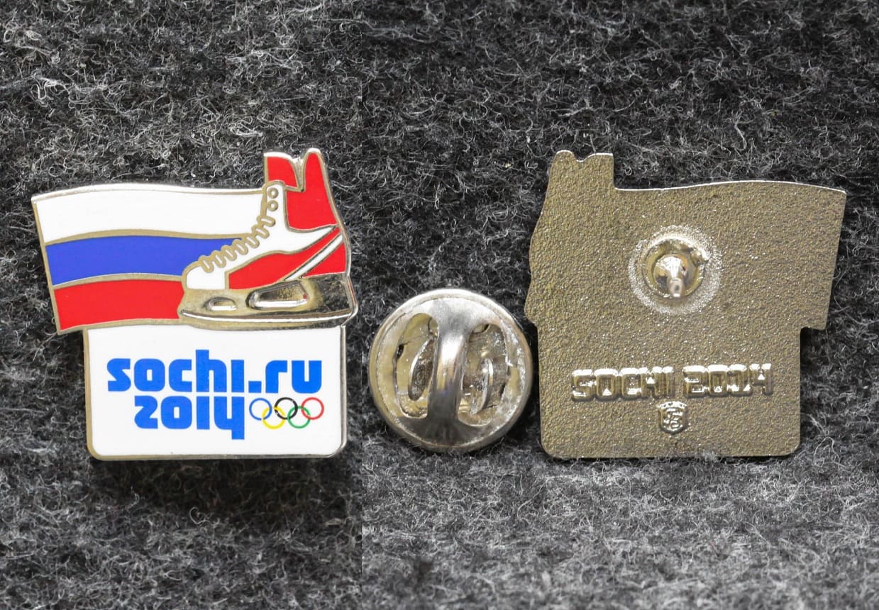Знак Фигурное катание Олимпиада Сочи 2014 год Красный