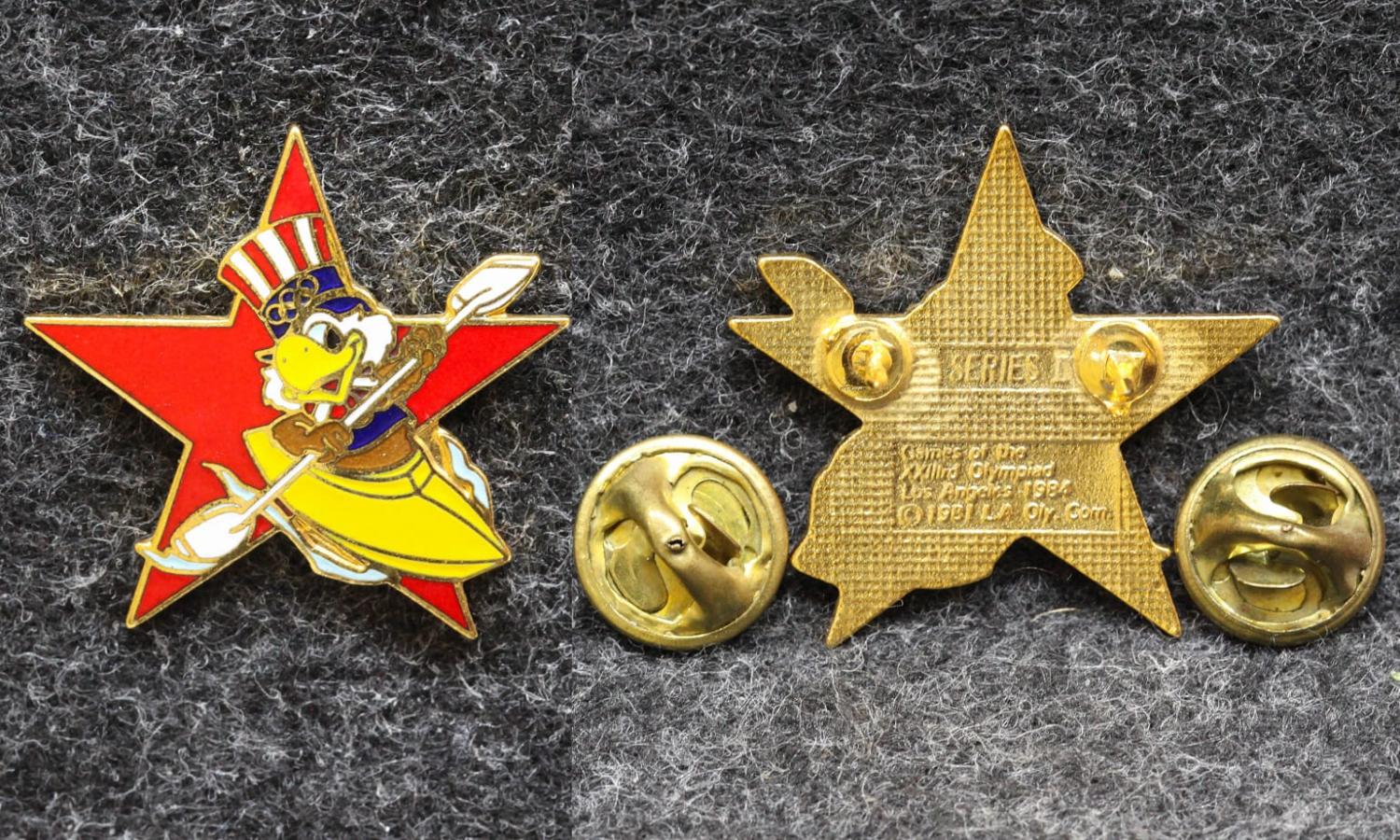 Знак Олимпиада 1984 год Лос-Анджелес США Гребля от Аукциона Значки и Знаки