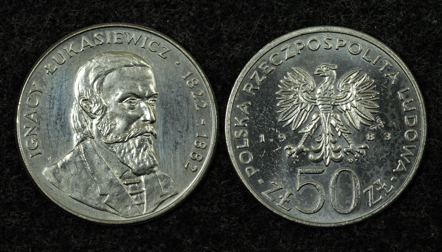 Купить Польша 50 злотых 1983 года Польские ученые-Игнатий Лукашевич (2)