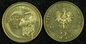 Купить Польша 2 злотых 1999 год Вступление Польши в НАТО (№17)