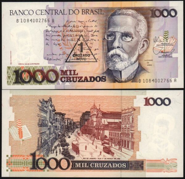 Купить Бразилия 1000 крузадо 1988 год UNC!
