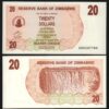 Купить Зимбабве 20 долларов 2007