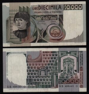 Купить Италия 10000 лир 1976 год из оборота!