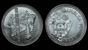 Купить Португалия 1000 эскудо 1994 год 500 лет Тордесильясскому договору (№54)