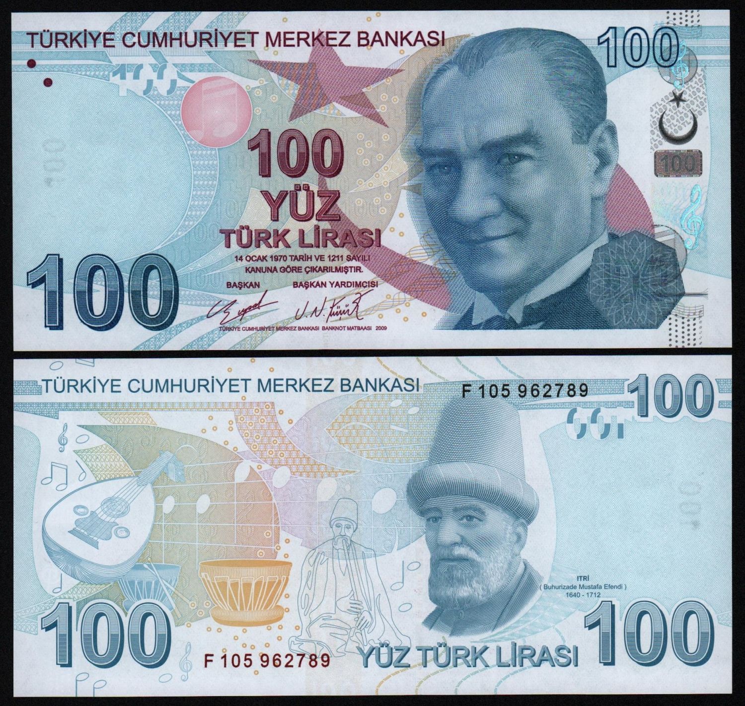 Купить Турция 100 лир 2009 - 2020