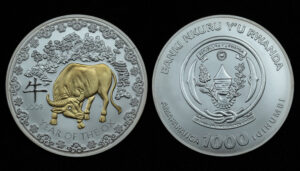 Купить Руанда 1000 франков 2009 год Китайский гороскоп-год быка.