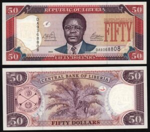 Купить Либерия 50 долларов 2003 год UNC!