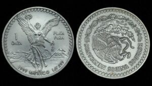 Купить Мексика 1 онза 1993 года Серебряная инвестиционная монета Свобода (№181)
