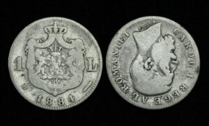Купить Румыния 1 лей 1884 года (№214)