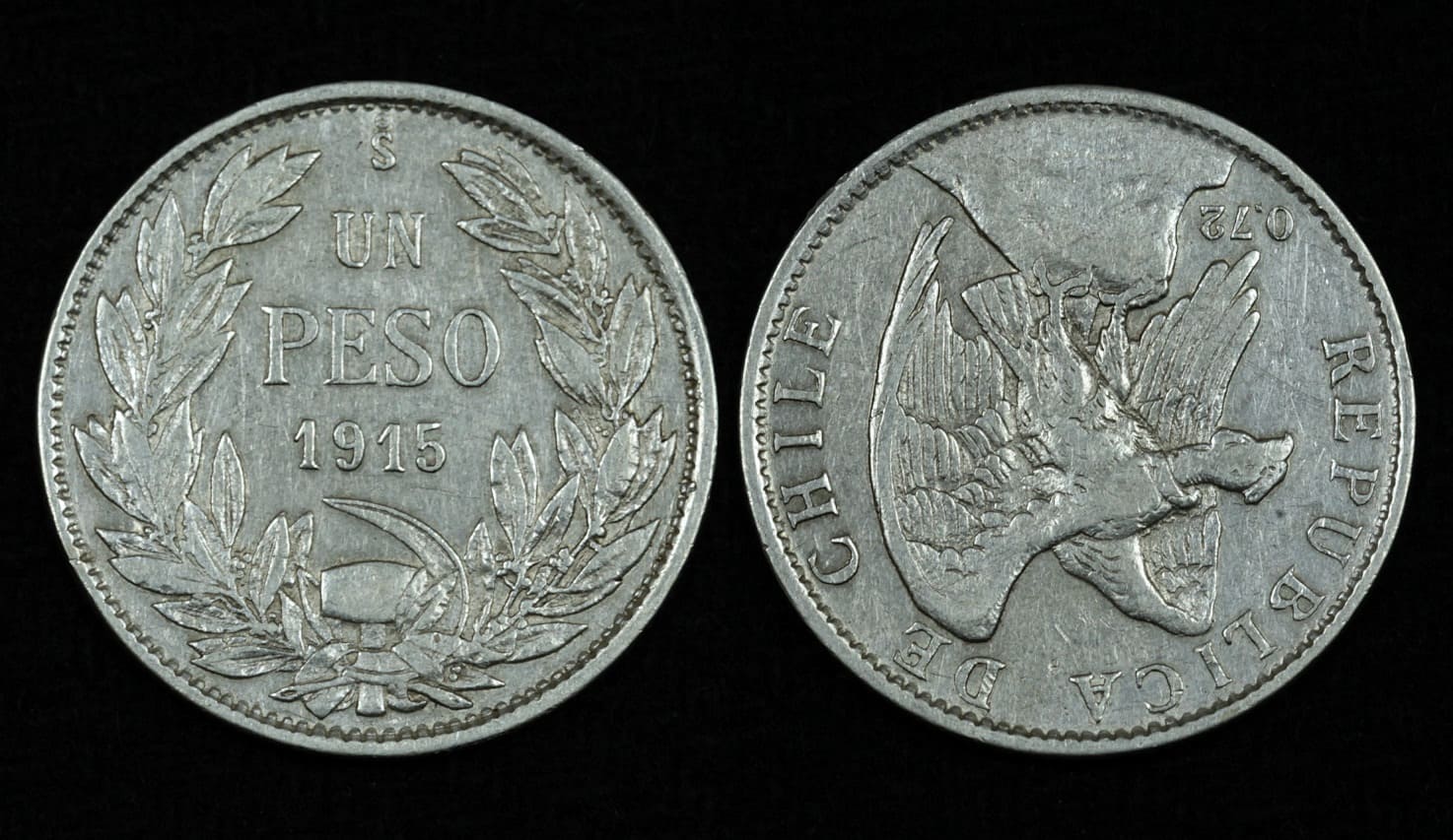 Купить Чили 1 песо 1915 год (№134)