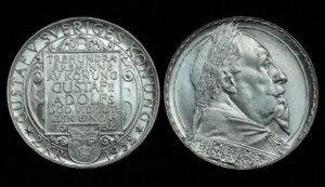 Купить Швеция 2 кроны 1932 год 300 лет со дня смерти Густава II Адольфа (№197)