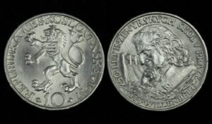 Купить Чехословакия 10 крон 1957 год 250 лет Чешскому техническому университету (№226)