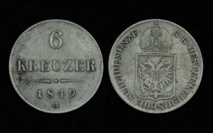 Купить Австрия 6 крейцеров 1849 года (№143)