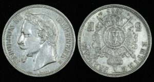 Купить Франция 5 франков 1868 года (№352)