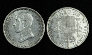 Купить Испания 50 сентимо 1910 года (№376)