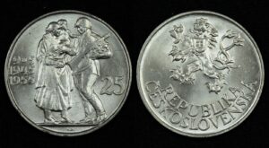 Купить Чехословакия 25 крон 1955 год 10 лет освобождению от Германии (№253)
